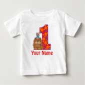1e Verjaardag Puppy Gepersonaliseerd Shirt (Voorkant)