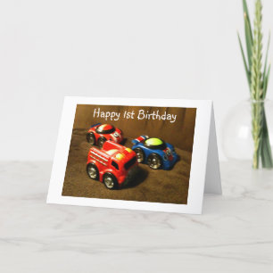 1e VERJAARDAG - RACING CAR GREETING Kaart