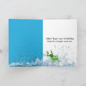 1e verjaardag springende kikker in water kaart (Binnen)