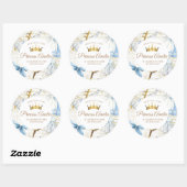 1e verjaardag Sprookjesprinses Meisjesachtige verj Ronde Sticker (Vel)