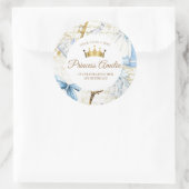 1e verjaardag Sprookjesprinses Meisjesachtige verj Ronde Sticker (Tas)