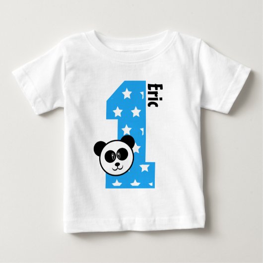 1e verjaardag sterren en panda een jaar oude jonge (Voorkant)