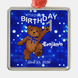 1e verjaardag Teddy Bear Keepomwille Metalen Ornament