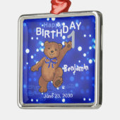 1e verjaardag Teddy Bear Keepomwille Metalen Ornament (Links)