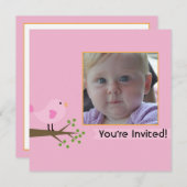 1e verjaardag uitnodiging (Voorkant / Achterkant)