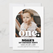 1e verjaardag uitnodiging Kijk wie is een uitnodig (Voorkant)