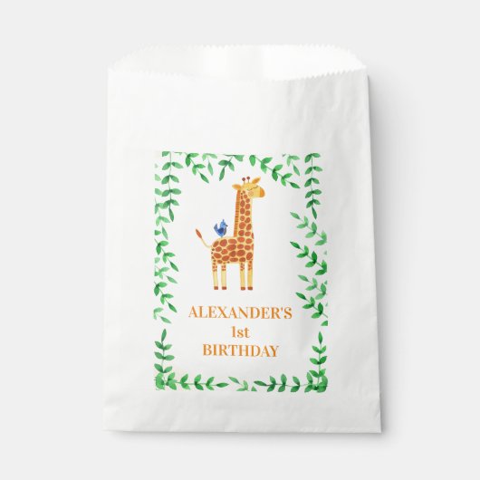 1e verjaardag van de Giraffe van de Stomme van de  Bedankzakje (Voorkant)