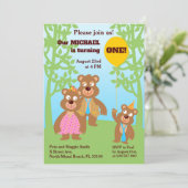 1e verjaardag van de opvoedingpartij honinghoning kaart (Staand voorkant)