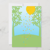 1e verjaardag van de opvoedingpartij honinghoning kaart (Achterkant)