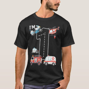1e verjaardag van de vrachtwagen Ambulance politie T-shirt