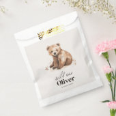 1e Verjaardag Wild Een beer modern elegant feest Bedankzakje (Gezegeld)