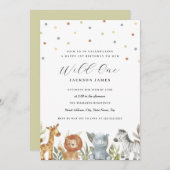 1e verjaardag Wild One Kaart (Voorkant / Achterkant)