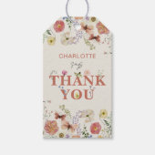 1e verjaardag Wild & Onederful Terracotta Bedankt Cadeaulabel (Voorkant)