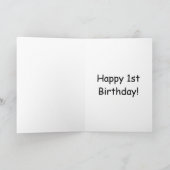 1e verjaardag Zebra! Kaart (Binnen)