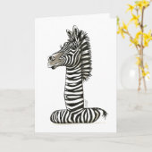 1e verjaardag Zebra! Kaart (Gele Bloem)