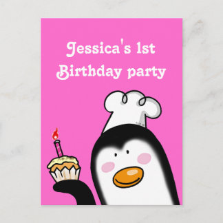 1e verjaardagsfeest gepersonaliseerde uitnodiginge uitnodiging briefkaart