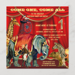 1e verjaardagsfeestje kaart