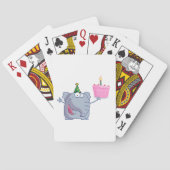 1e verjaardagsfeestje olifant speelkaarten (Achterkant)