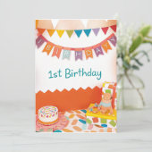 1e verjaardagskaart kaart (Staand voorkant)