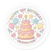 1e verjaardagssticker