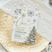 1e verjaardagsuitnodiging, Winter Eén Verjaardag Kaart