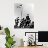 1e vlag op Iwo Jima Poster (Thuiskantoor)
