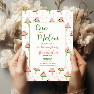 1e Watermeloen Verjaardag Kaart
