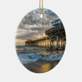 1e zonsopgang 2017 Cacaobeach Keramisch Ornament (Rechts)