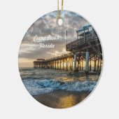 1e zonsopgang 2017 Cacaobeach Keramisch Ornament (Links)