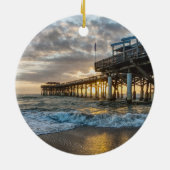 1e zonsopgang 2017 Cacaobeach Keramisch Ornament (Achterkant)