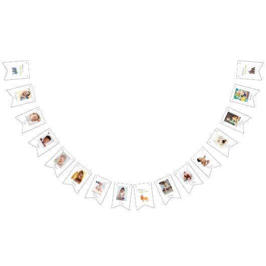 1er anniversaire 12 mois Photo Bunting bannière (Tout)