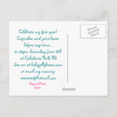 1er anniversaire 12 mois photo carte postale (Dos)