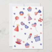 1er anniversaire 4 juillet Invitation (Dos)