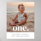 1er anniversaire Affiche de bienvenue photo (Devant)