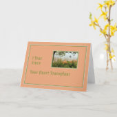 1er Anniversaire après la carte de chirurgie cardi (Fleur jaune)