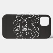 1er anniversaire Cadeau Chalk Coeurs coque ipad (Verso (horizontal))