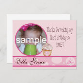 1er anniversaire Carte de remerciements (Devant / Derrière)