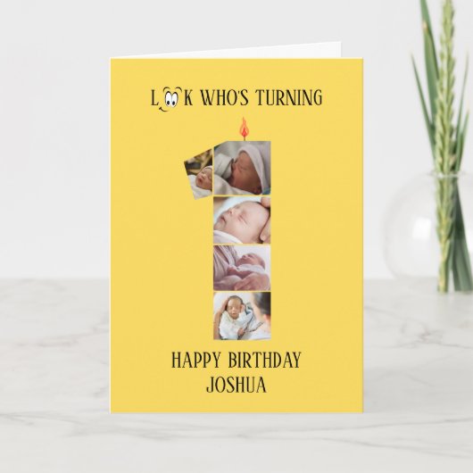 1er anniversaire Carte photo (Devant)