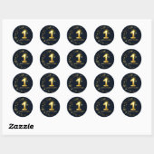 1er Anniversaire Classic Round Sticker (Feuille)