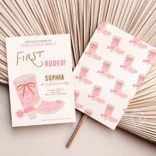 1er Anniversaire Cowgirl Premier Rodéo Invitation