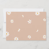 1er anniversaire Daisy Party Photo Invitation (Dos)