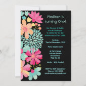 1er anniversaire de bébé Numéro 1 Invitation perso (Dos)