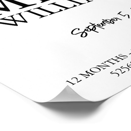 1er anniversaire de mariage Impression moderne ave (Coin)