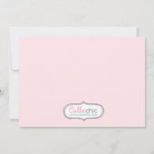 1er anniversaire de singe Invitation pour filles a (Dos)