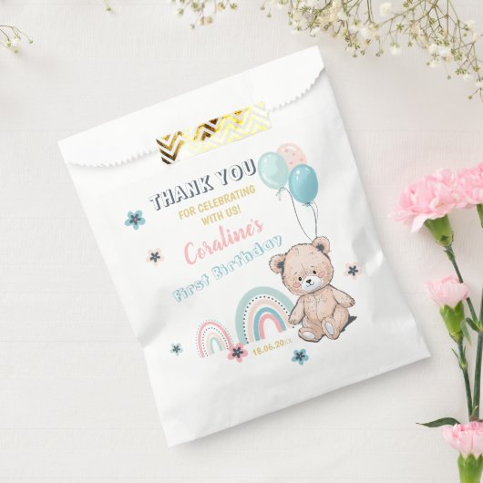 1er Anniversaire Favor Les sacs comportent un ours (Scellé)
