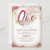 1er anniversaire fête Anniversaire une invitation (Devant)