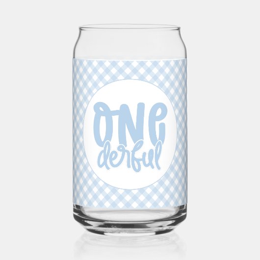 1er anniversaire fête mignonne Pastel Blue Onederf (Recto)