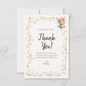 1er anniversaire Floral Fairy Flat Flat Carte de r (Devant)