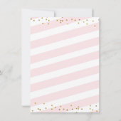 1er anniversaire Floral girl Invitation Card (Dos)