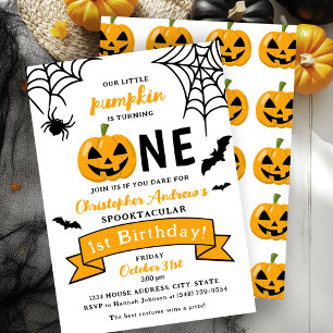 1er anniversaire Halloween Petite invitation Citro